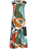 Lygia & Nanny Tie abstract-print midi dress - Green