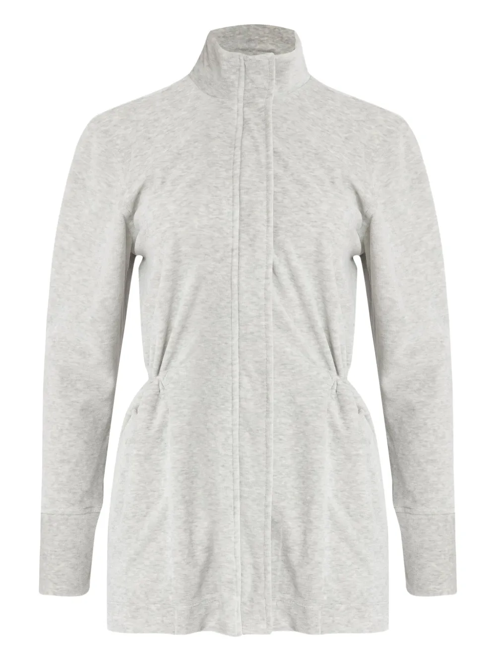 Lygia & Nanny Plush Capuccino Drawstring Parka In Gray