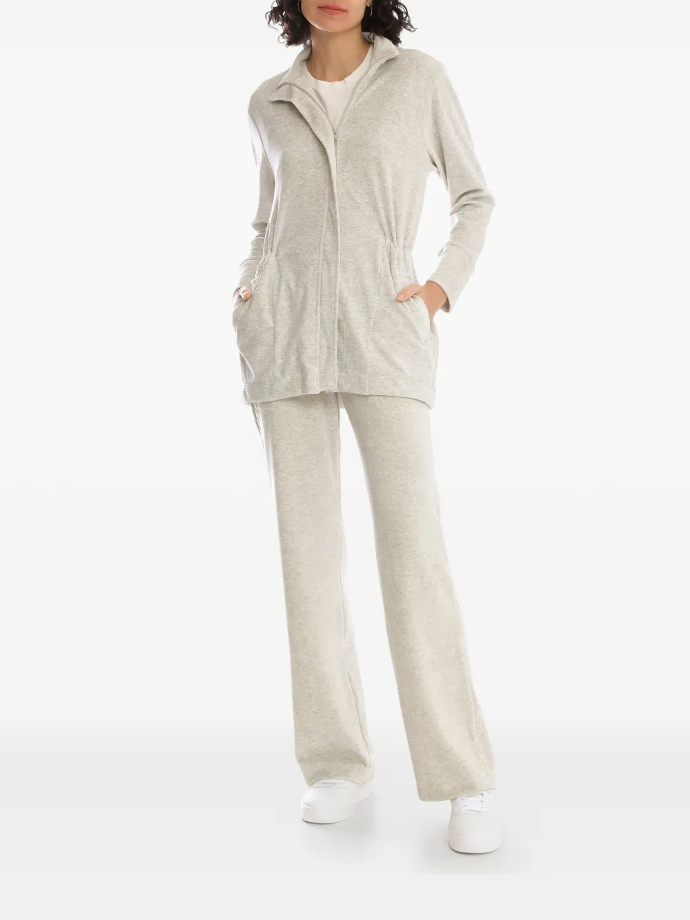 Lygia & Nanny PLUSH CAPUCCINO parka met trekkoord Grijs