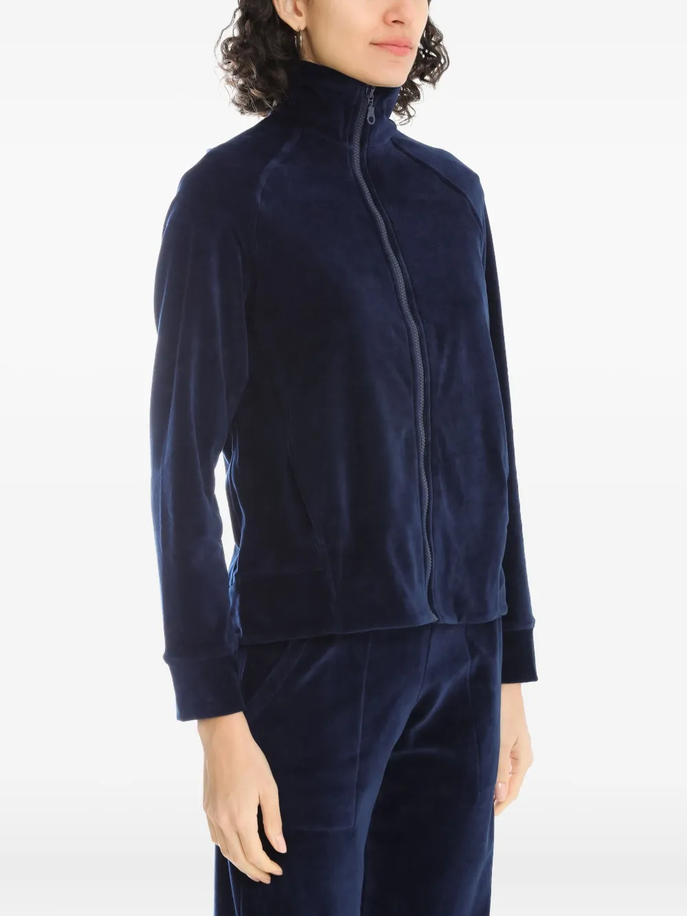 Lygia & Nanny plush zip-up jacket Blauw