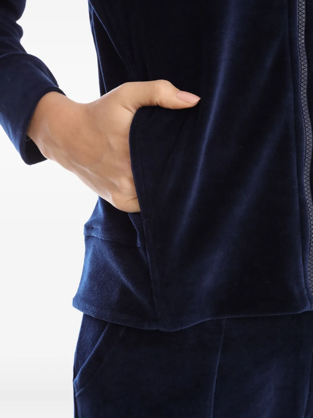 Lygia & Nanny plush zip-up jacket Blauw