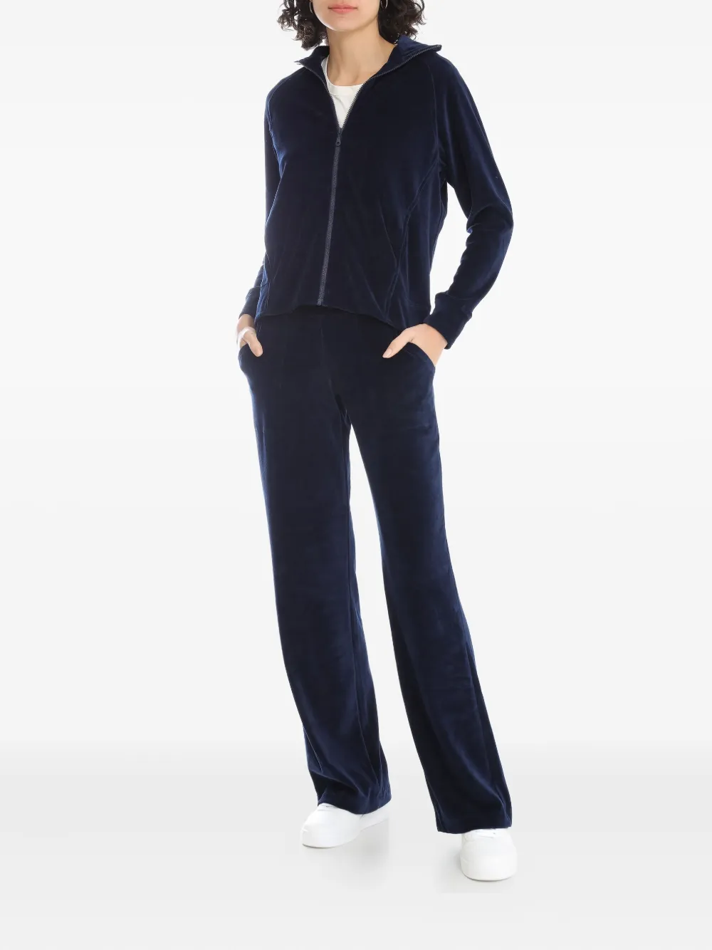 Lygia & Nanny plush zip-up jacket Blauw