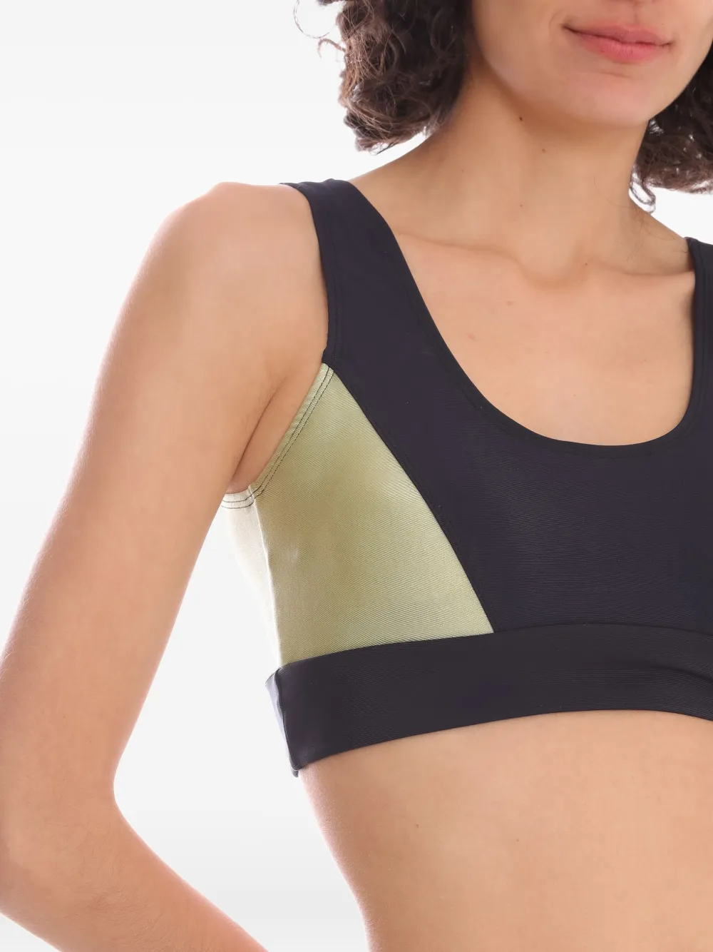 Lygia & Nanny Flow two-tone top Zwart