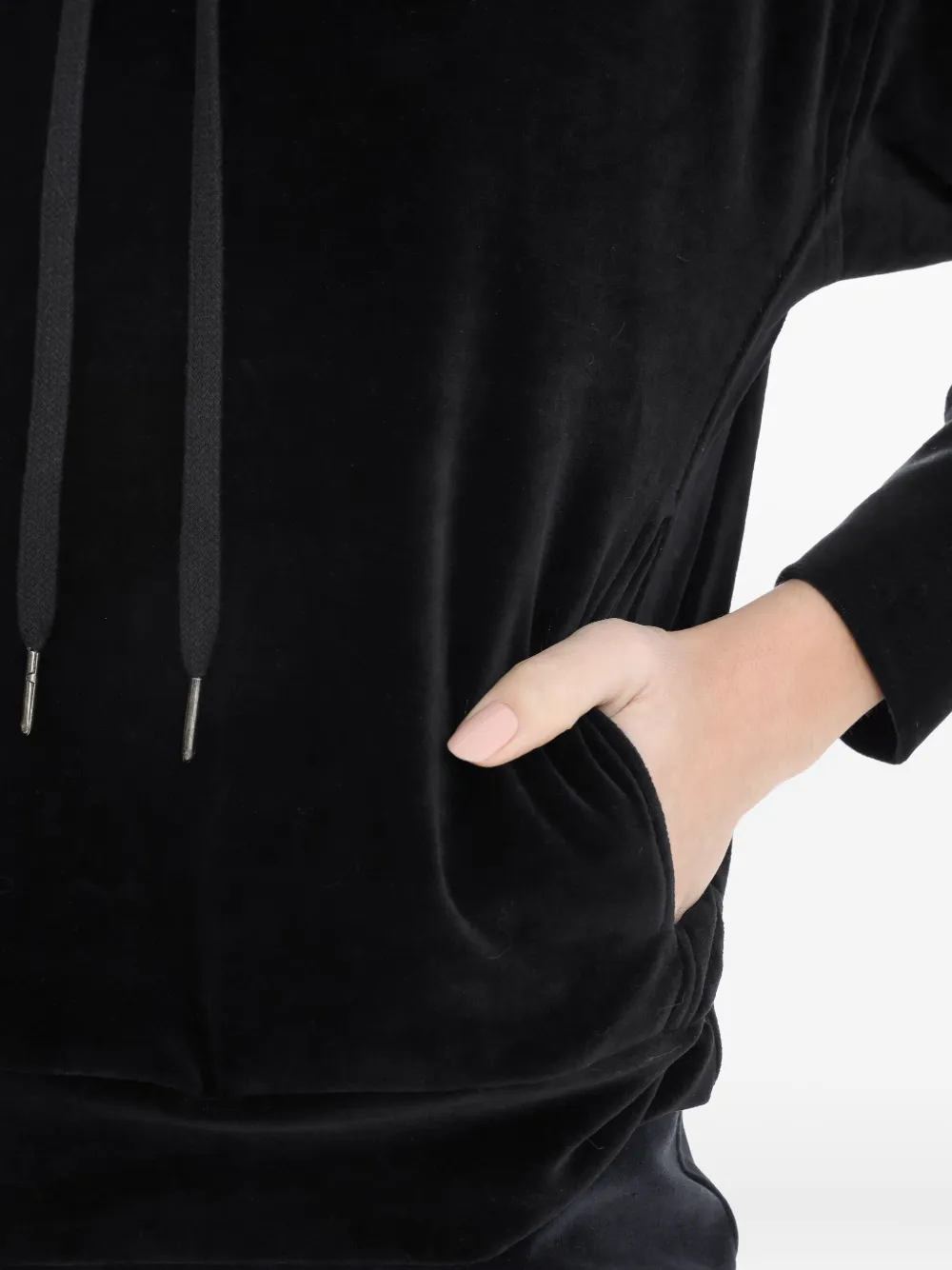 Lygia & Nanny NUTELLA hoodie met pluche-textuur Zwart