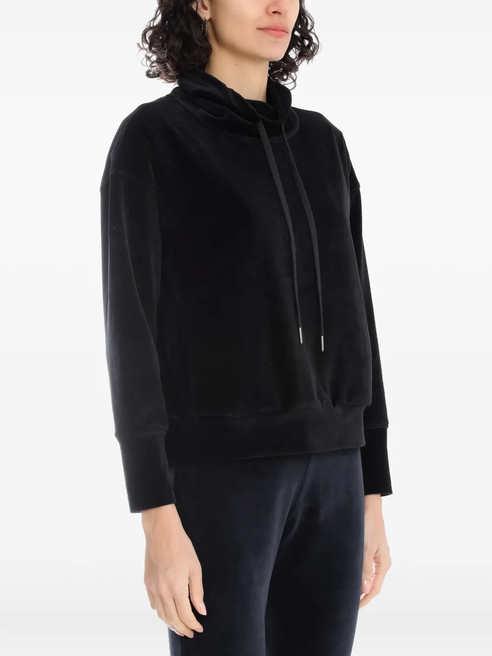 Lygia & Nanny NUTELLA hoodie met pluche-textuur Zwart