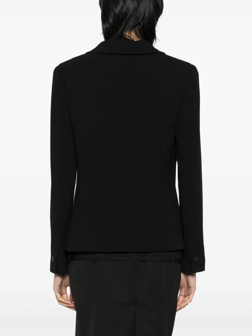 Pre-owned Chanel 2003 Wool Single-breasted Jacket In Black