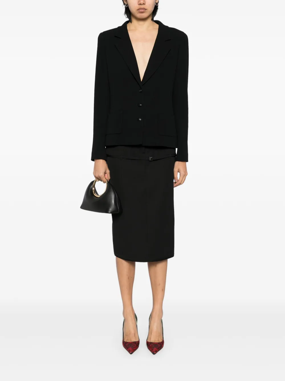 CHANEL Pre-Owned 2003 wool single-breasted jacket | Image 2