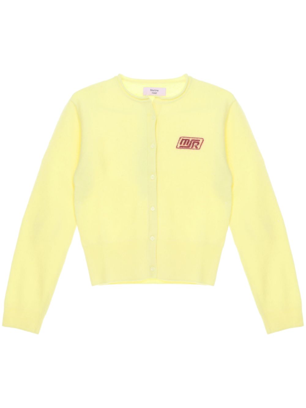 Martine Rose pilled-finish cardigan - Yellow