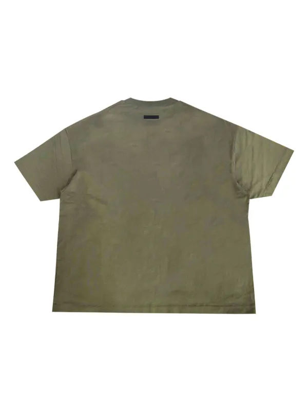 関税込*FEAR OF GOD ESSENTIALS*Tシャツ コンクリートグリーン FEAR OF GOD ESSENTIALS logo-print T-shirt | Green | FARFETCH JO