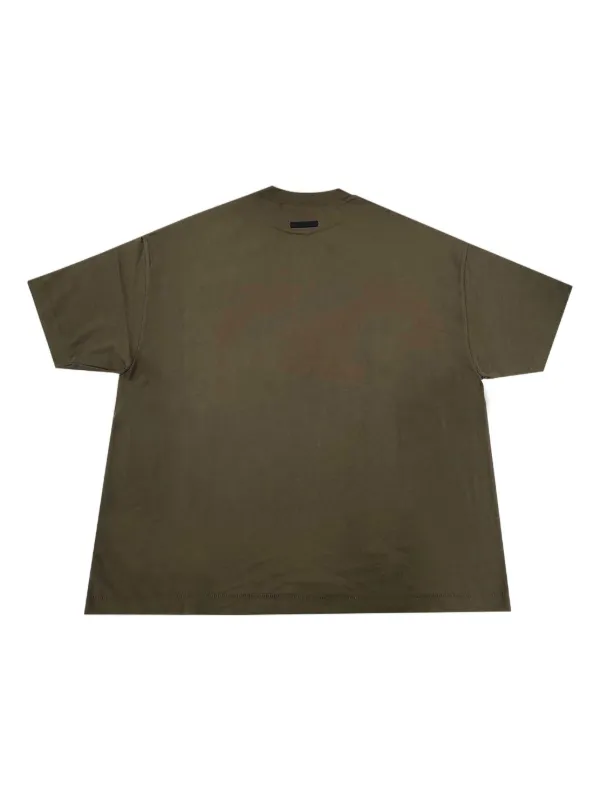 FEAR OF GOD ESSENTIALS logo-print T-shirt | Green | FARFETCH