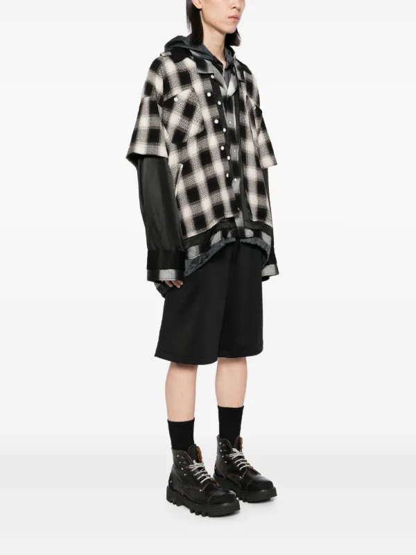 Maison MIHARA YASUHIRO チェック シャツ | ブラック | FARFETCH JP