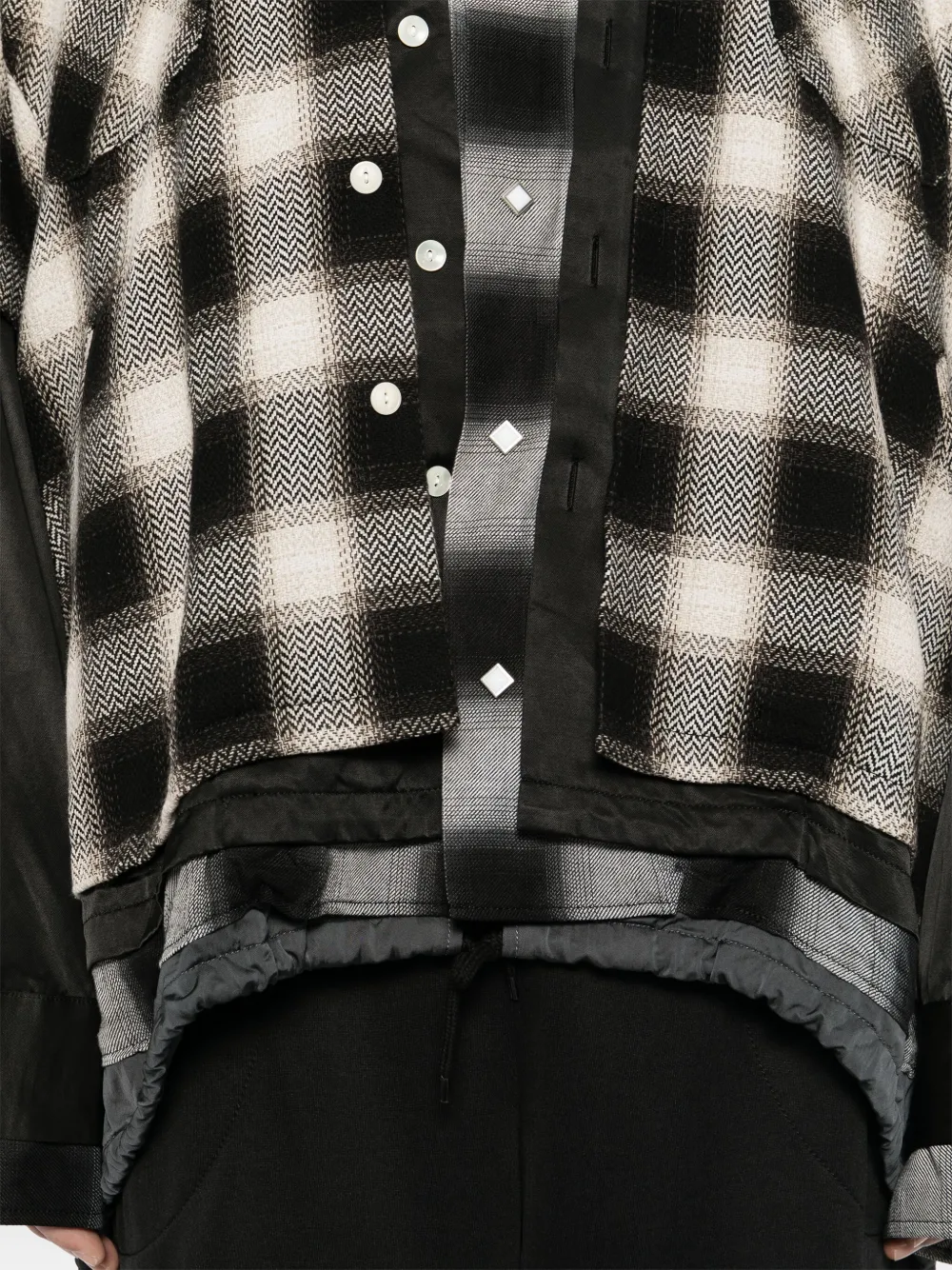 Maison MIHARA YASUHIRO Geruit overhemd Zwart