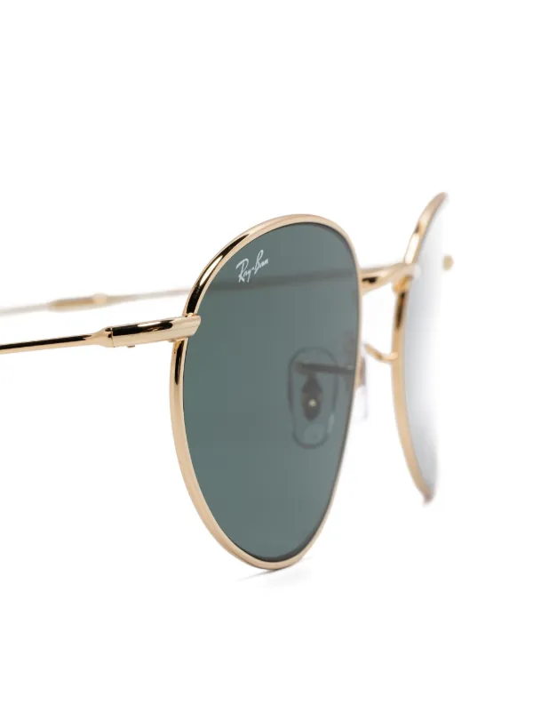 Ray-Ban Round Reverse Sunglasses | Gold | FARFETCH