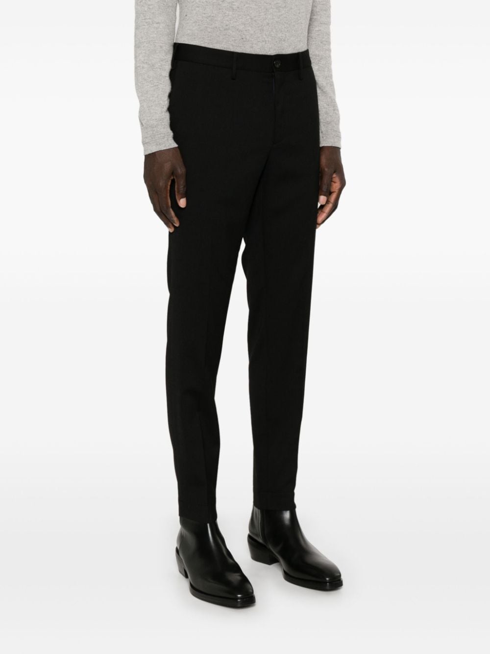 Shop Incotex Tailored Trousers In Black