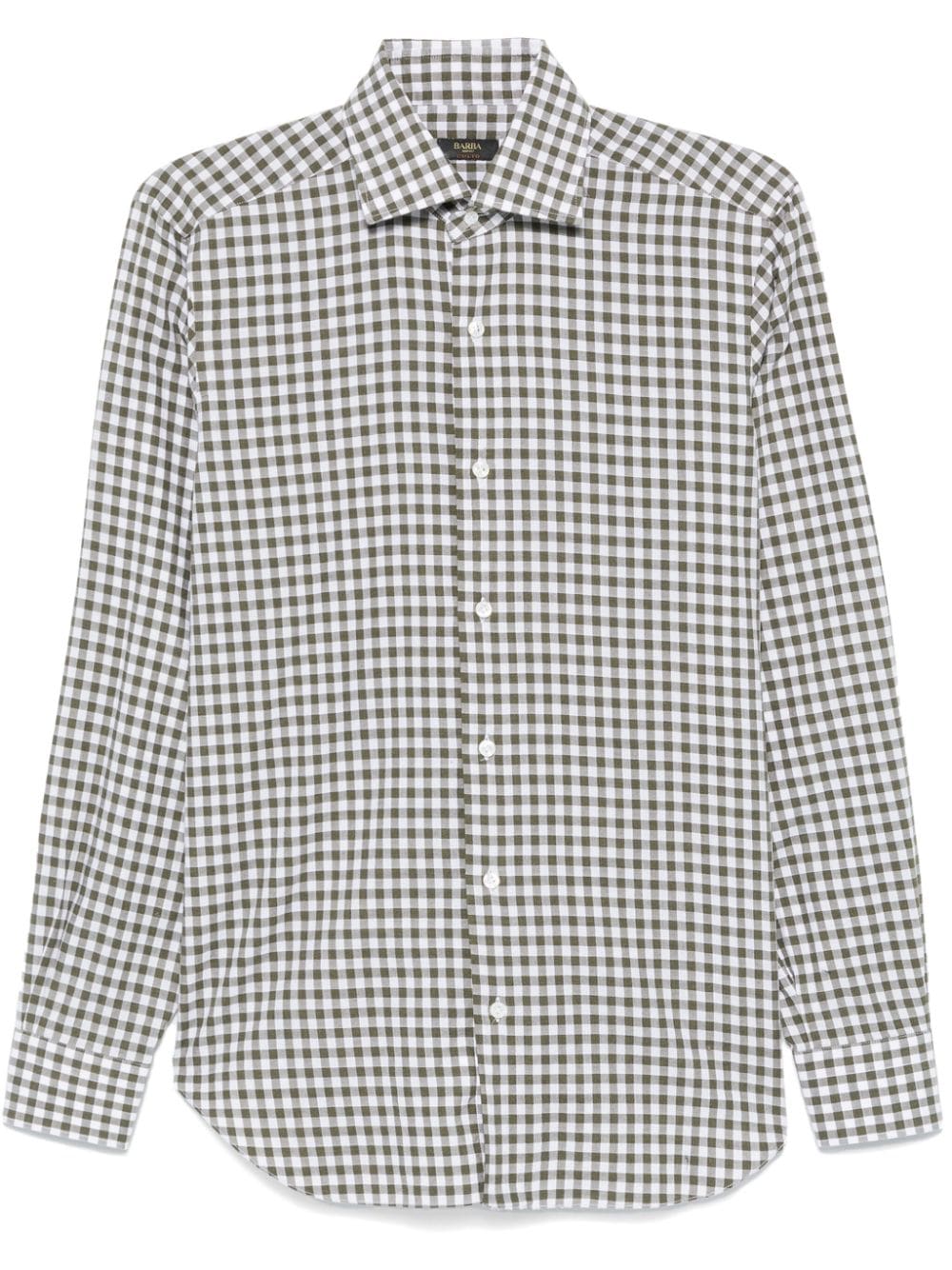 Barba Check-print Shirt In Grün