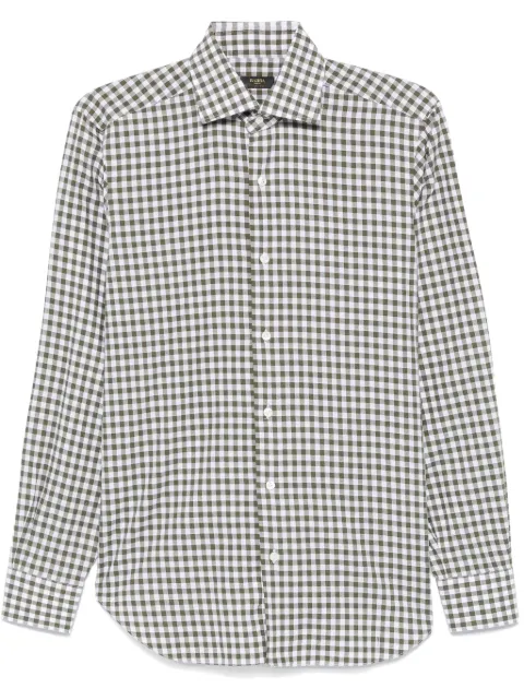 Barba check-print shirt