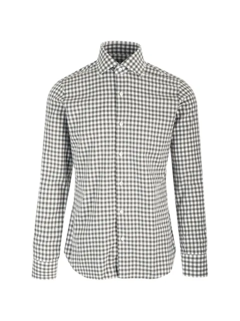 Barba check-print shirt