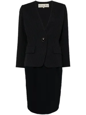 スーツ・フォーマル・ドレス Christian Dior FW1993 Skirt Suit Black Christian Dior Vintage 1993 Skirt Suit - Black Suits and