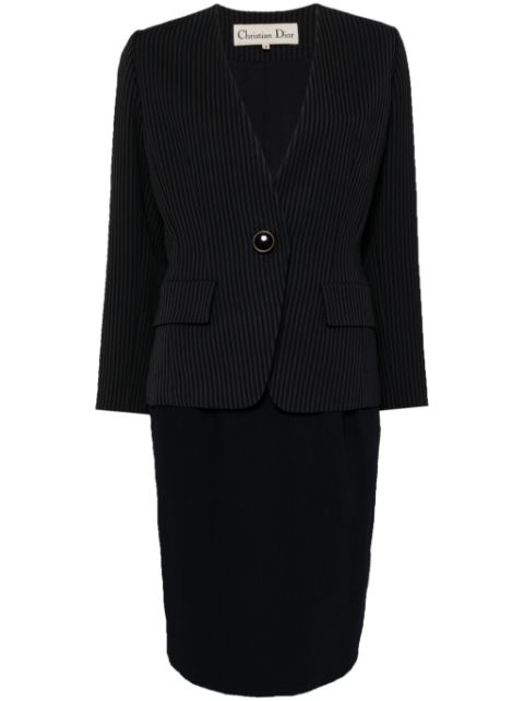 Christian Dior striped single-breasted jacket set Women