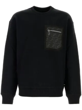 FENDI Jersey Sweatshirt Black FARFETCH AE