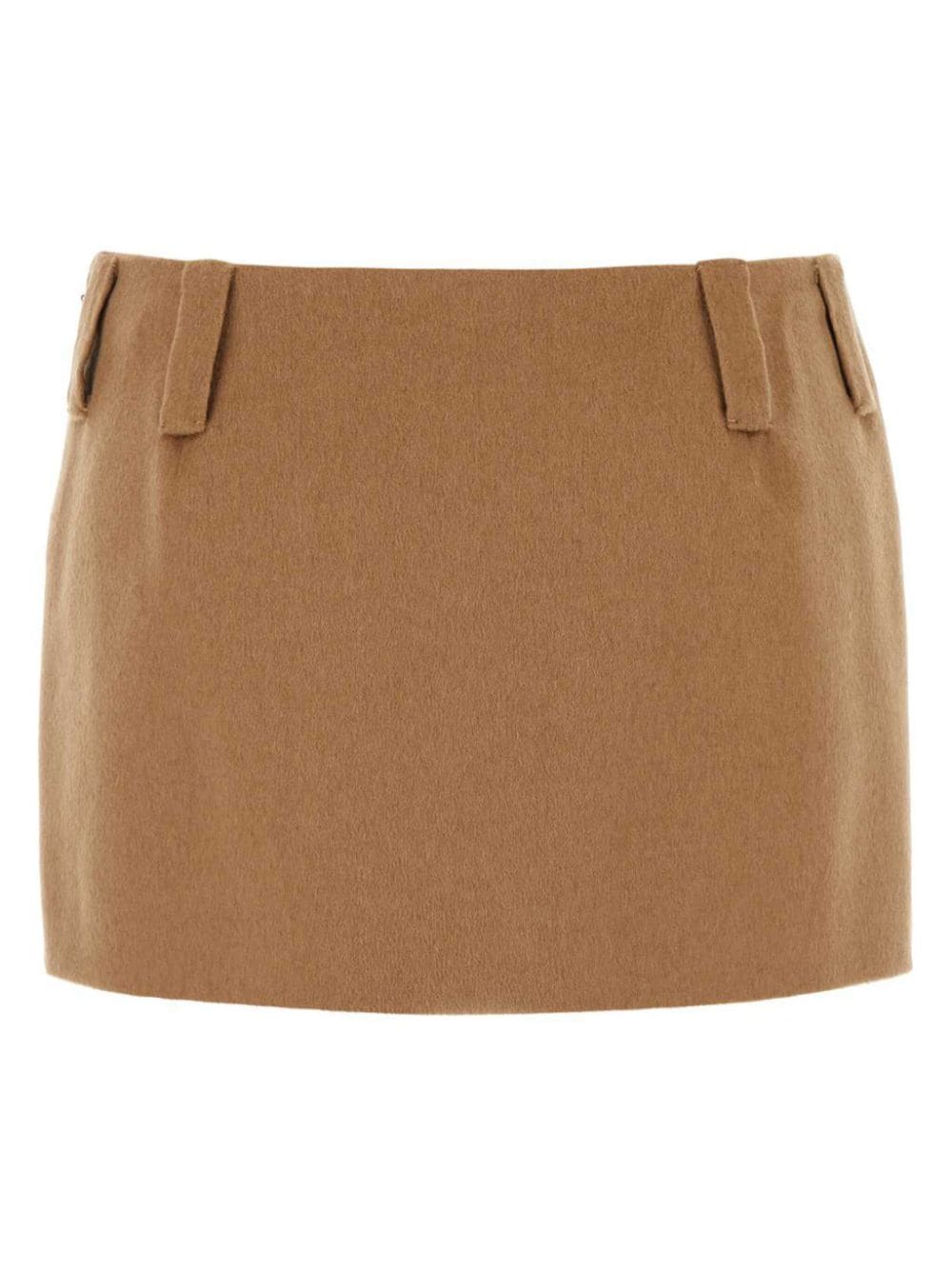 Miu Miu Mini-rok met geborduurd logo - Bruin