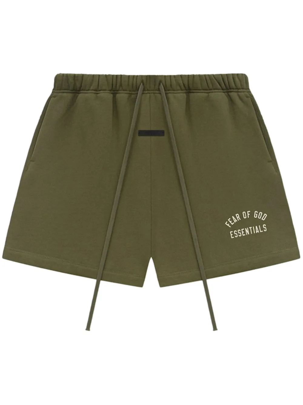 Essentials Logo-print Track Shorts In Green