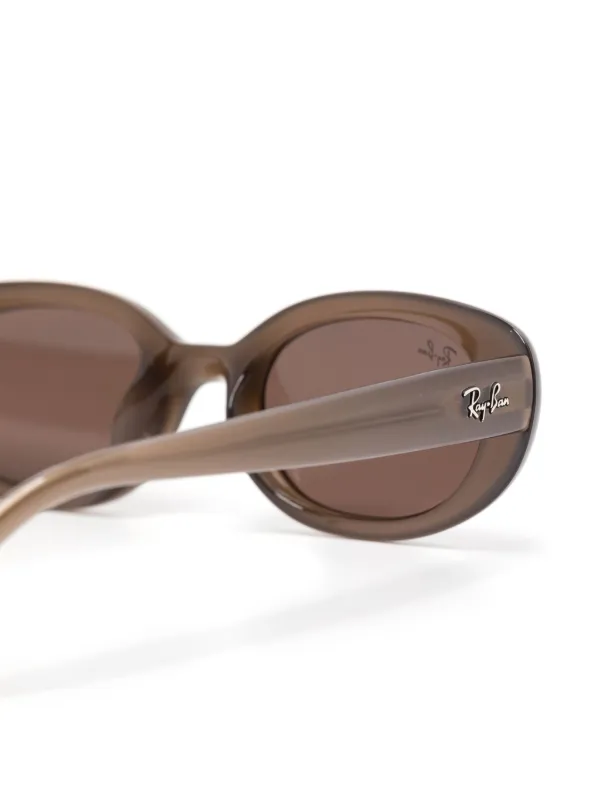 Ray-Ban ラウンドフレーム サングラス | ブラウン | FARFETCH JP