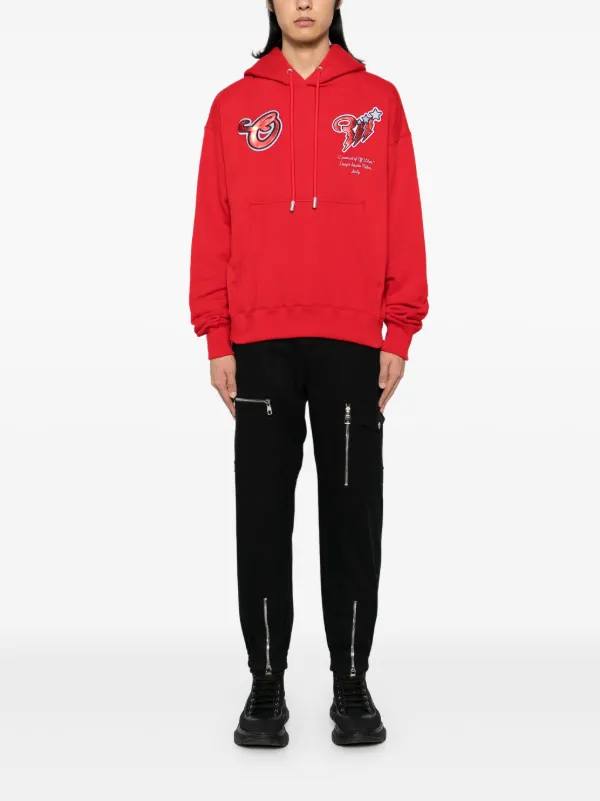 Off-White Scorpio Patch Skate Hoodie | Red | FARFETCH