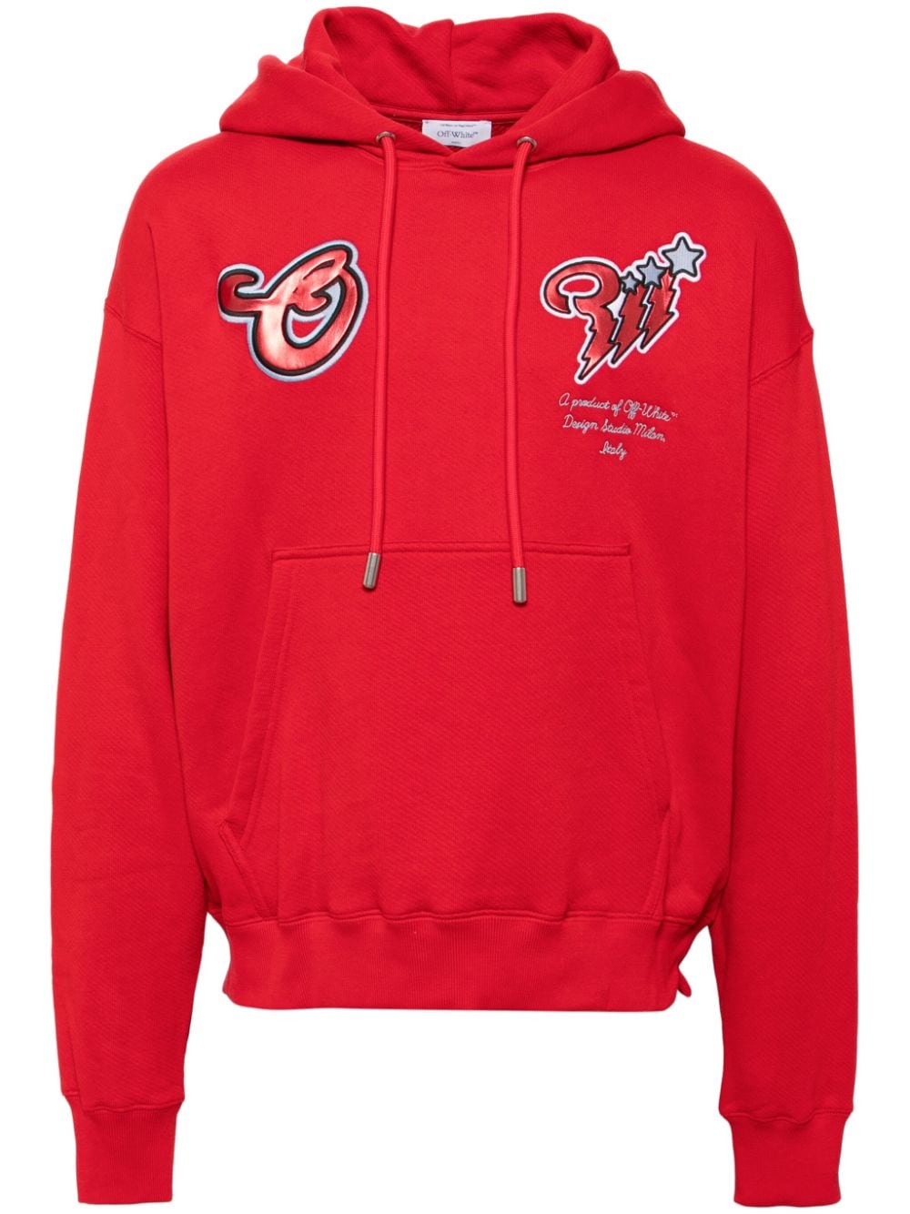 Off-White Scorpio patch skate hoodie - Red