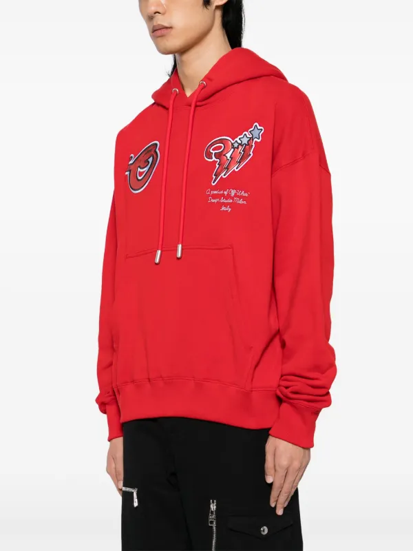 Off-White Scorpio Patch Skate Hoodie | Red | FARFETCH