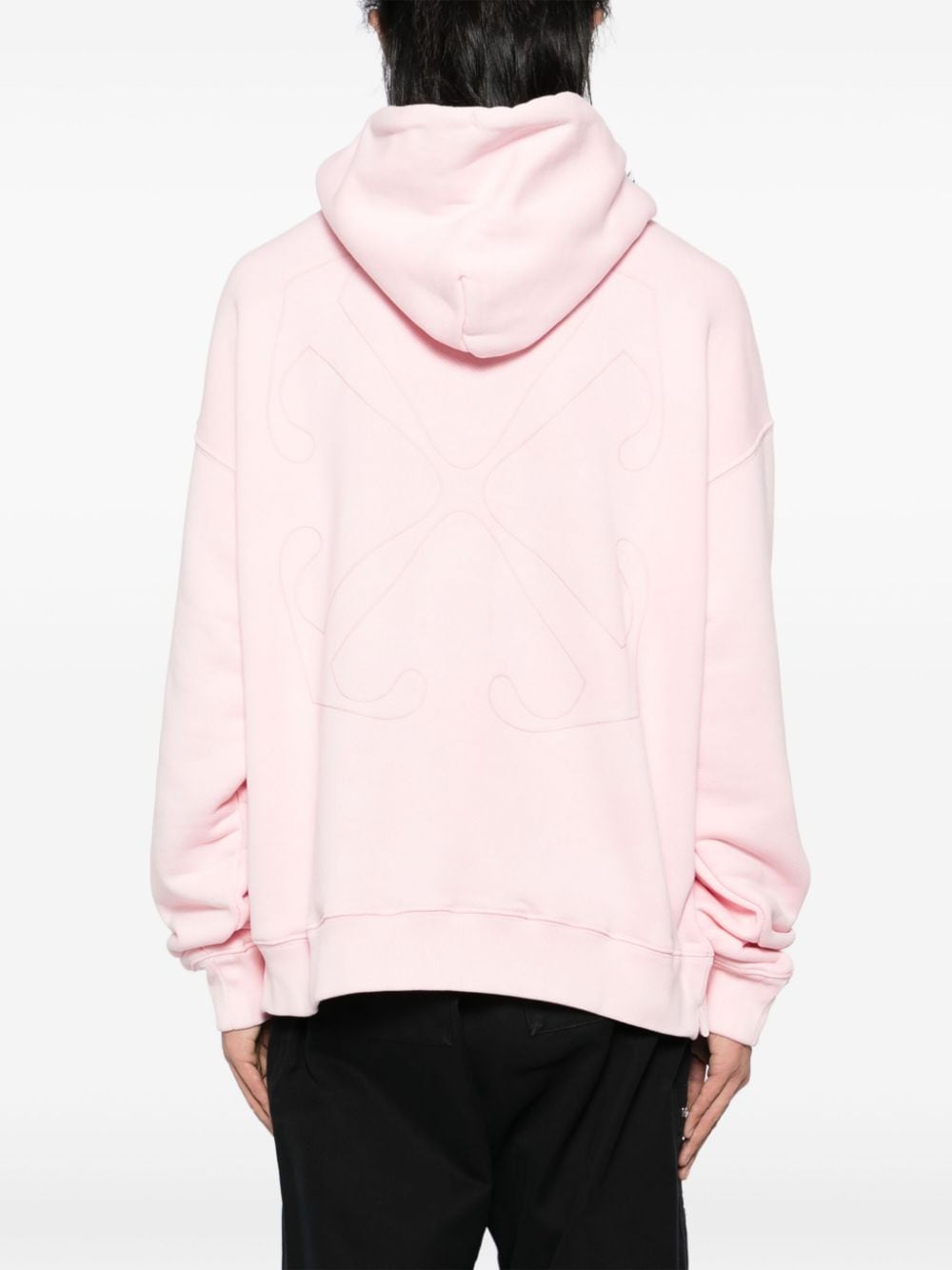 Shop Off-white Outline Arrow Skate Hoodie In 粉色