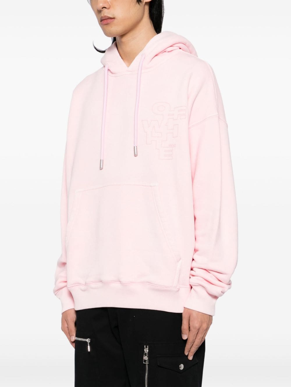 Shop Off-white Outline Arrow Skate Hoodie In 粉色