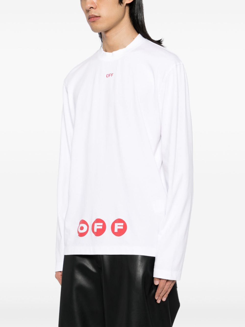 Off-White logo-print long-sleeved T-shirt Men