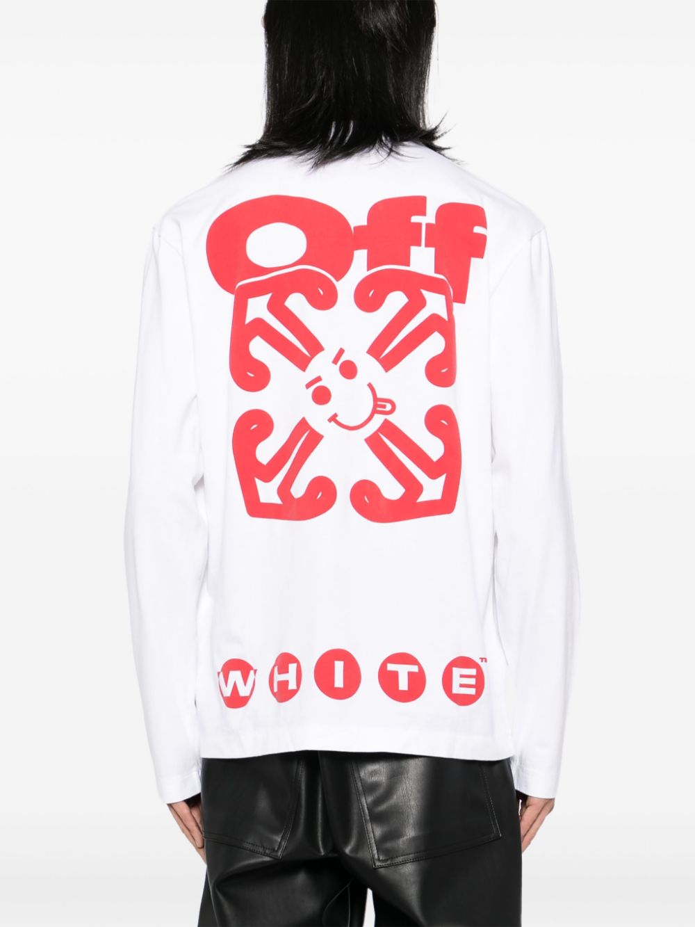 Off-White logo-print long-sleeved T-shirt Men