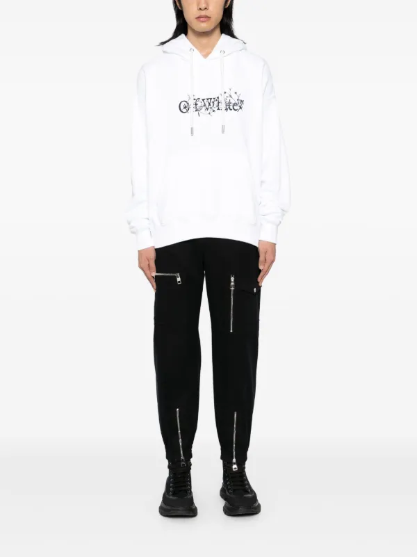 Off-White Bookish Flower Skate Hoodie | White | FARFETCH BH