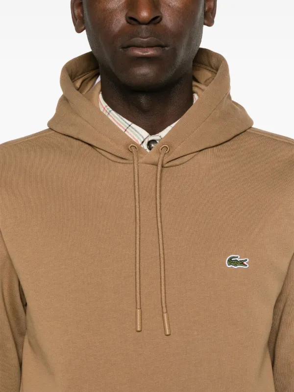 Lacoste Hoodie a Patch Logo Marron FARFETCH DZ