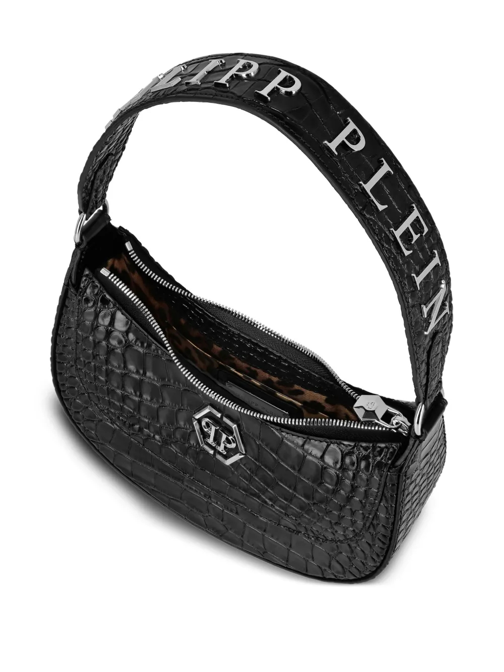 PHILIPP PLEIN GALAXY CROCODILE-EMBOSSED TOTE BAG