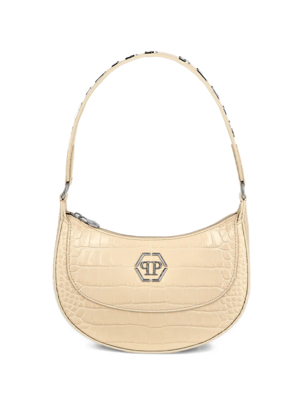 Philipp Plein Galaxy shopper met krokodillen-reliëf Beige
