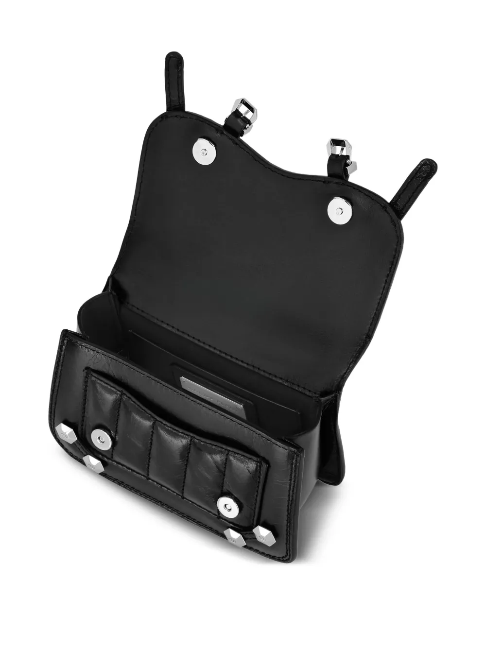 PHILIPP PLEIN SMALL HEXAGON LEATHER TOTE BAG