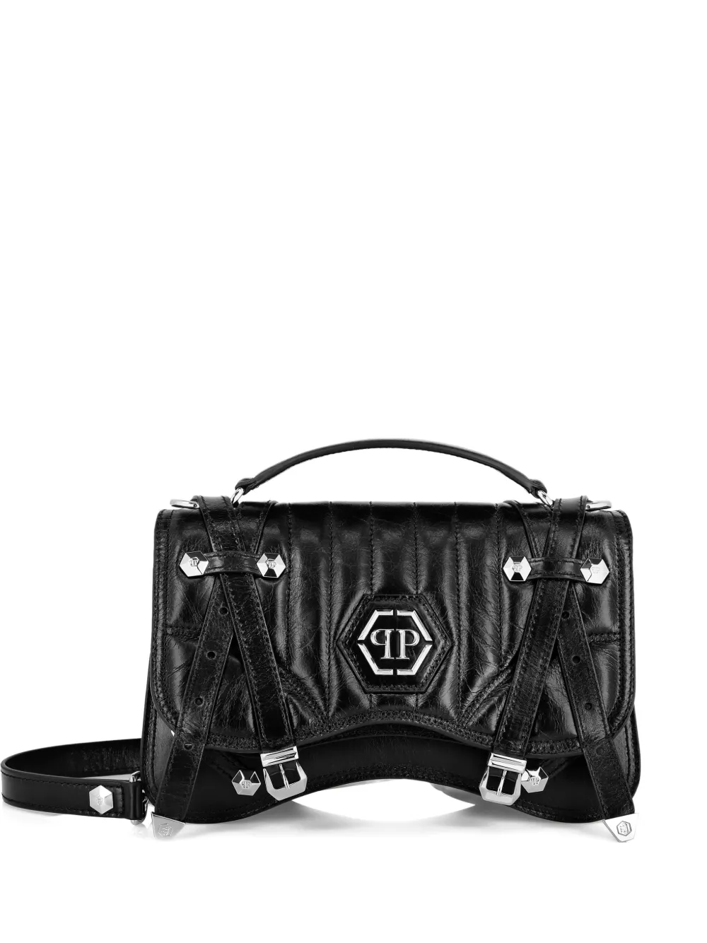 PHILIPP PLEIN MEDIUM HEXAGON TOTE BAG