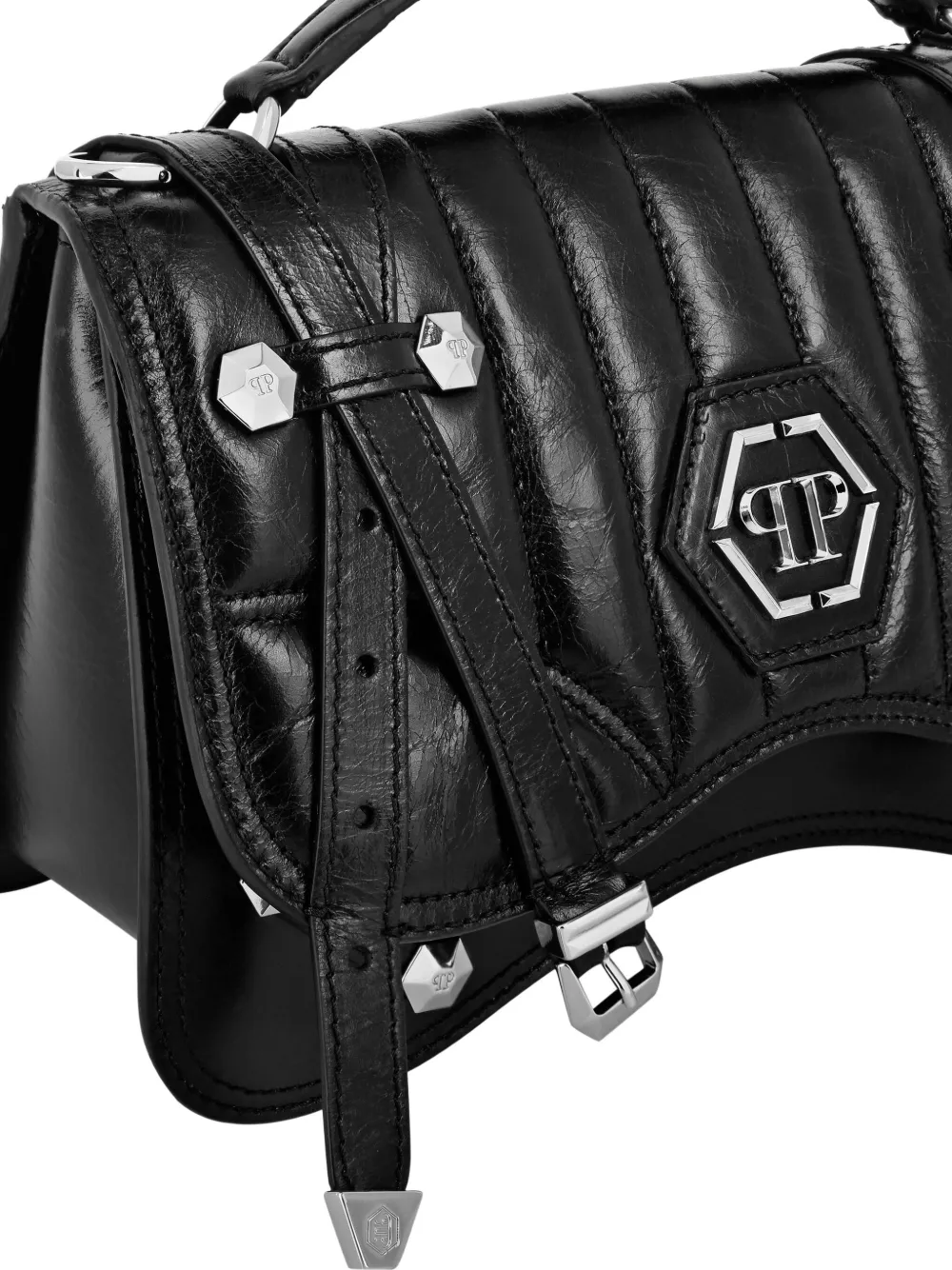 PHILIPP PLEIN MEDIUM HEXAGON TOTE BAG