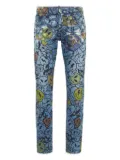 Philipp Plein smile-print distressed jeans - Blue