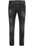 Philipp Plein Hexagon-appliqué jeans - Black