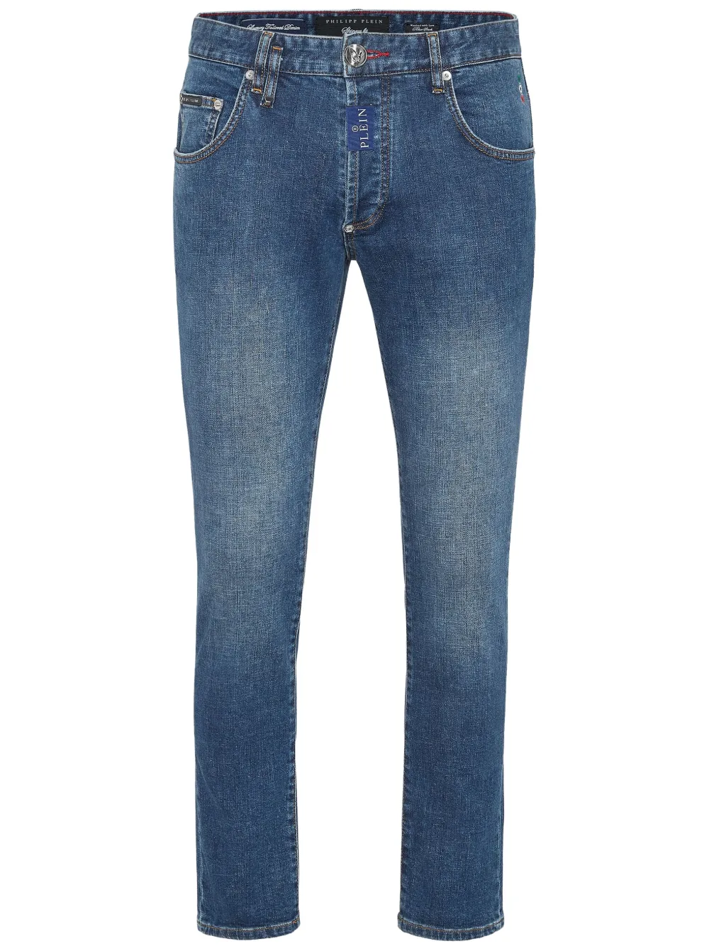 Philipp Plein Jeans met logoplakkaat Blauw