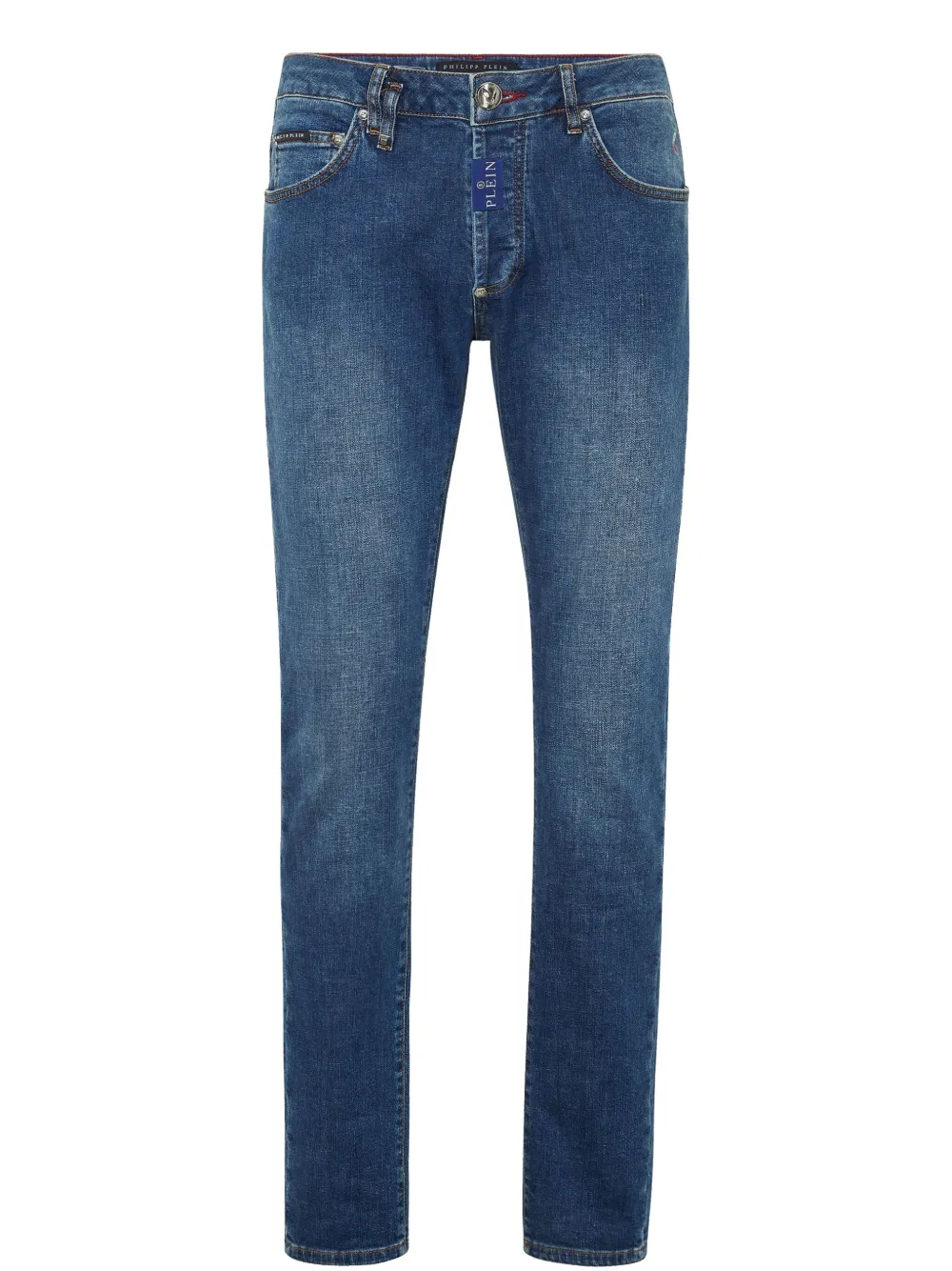 Philipp Plein logo-plaque jeans - Blu