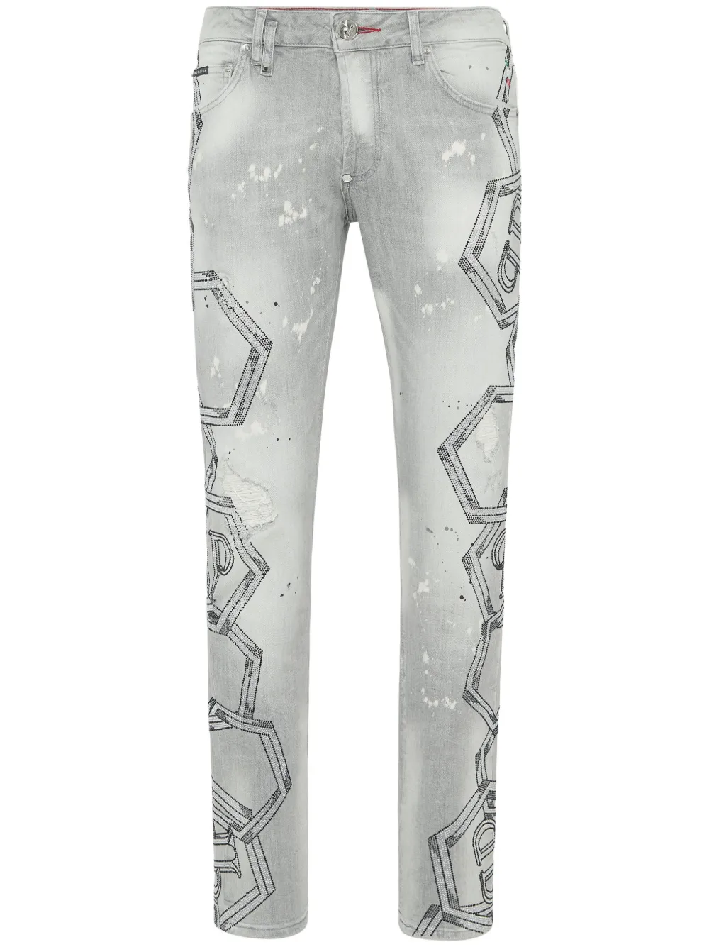 crystal-embellished jeans