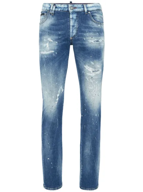 Philipp Plein smiley face-appliqué jeans