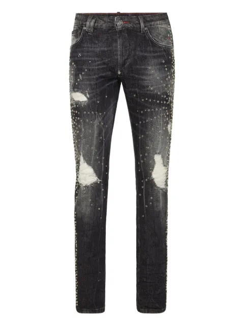 Philipp Plein studded distressed jeans