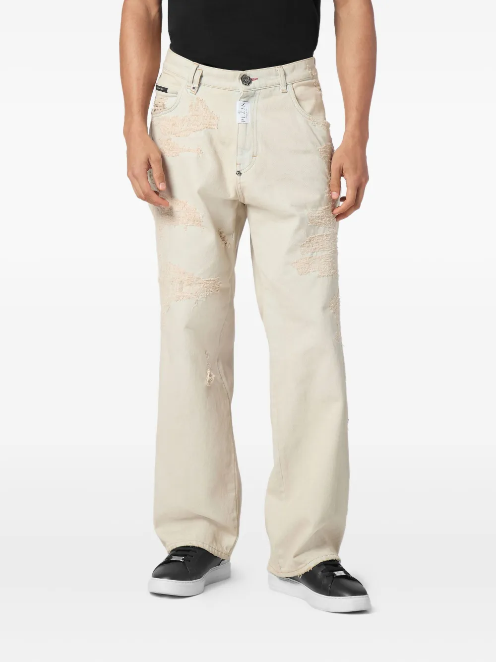  Philipp Plein Vaqueros Beach Boy Fit - Blanco 