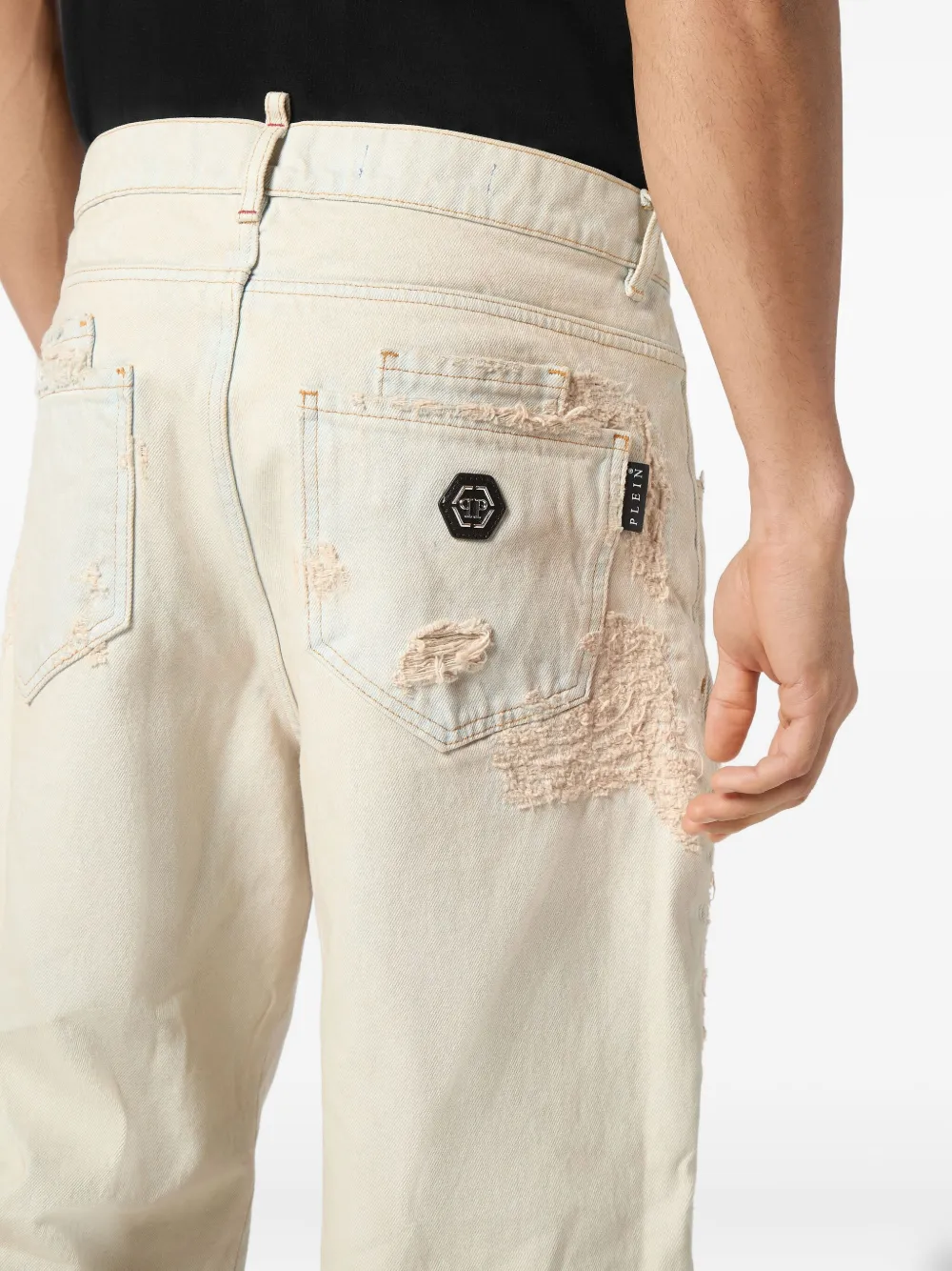 Philipp Plein Beach Boy fit jeans Wit